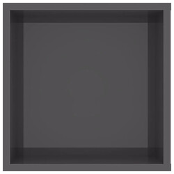 Acheter vidaXL Meuble TV mural Gris brillant 102x35x35 cm Bois d’ingénierie