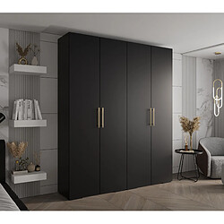 Abiks Meble Armoire Inova 3 À Portes Battantes 236,7/200/47 4 Portes (nero/d’oro)