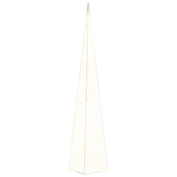 vidaXL Cônes lumineux de Noël 60 LED blanc chaud 120 cm acrylique