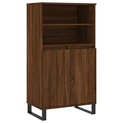 Maison Chic Buffet,Meuble de Rangement,commode pour salon,Cuisine Chêne marron 60x36x110 cm Bois d'ingénierie -MN97389