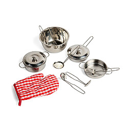 Bigjigs Toys Ensemble de cuisine en acier inoxydable