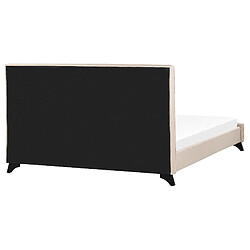 Acheter Beliani Lit en tissu double 160x200 cm beige AMBASSADOR