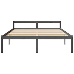 Avis vidaXL Lit pour personne âgée sans matelas 200x200 cm bois pin massif