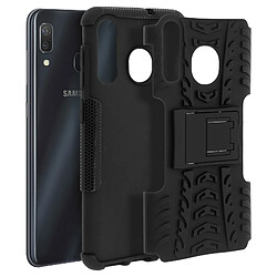 Avizar Coque Galaxy A50/A30/A30s Protection Hybride Antichoc Rigide Support Vidéo Noir