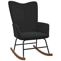 Maison Chic Chaise à bascule avec repose-pied | Fauteuil Relax Noir Velours -GKD43702 pas cher