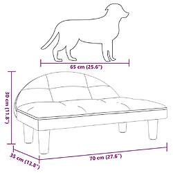 vidaXL Lit pour chien crème 70x52x30 cm velours pas cher