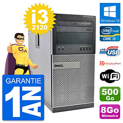 PC Tour Dell OptiPlex 990 Intel i3-2120 RAM 8Go Disque Dur 500Go Windows 10 Wifi - Occasion