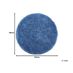 Beliani Tapis rond bleu CIDE