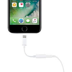 Acheter Wewoo Adaptateur blanc pour écouteurs 8 broches Lightning 3,5 mm, longueur de ligne: 8 cm audio