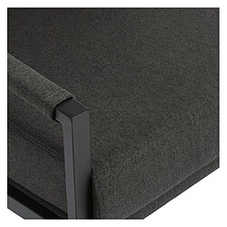 Acheter Moloo SCOTT - Fauteuil lounge en tissu Anthracite et métal noir