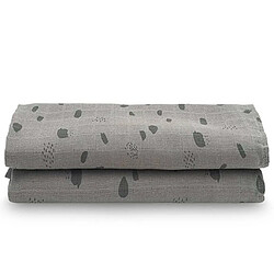 Jollein Multi-chiffon hydrophile 2 pcs Spot 115x115 cm Gris tempête