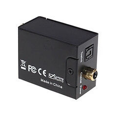 Acheter Wewoo Adaptateur noir Convertisseur Coaxial Optique Numérique vers Analogique RCA Audio