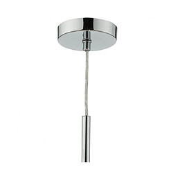 Luminaire Center Suspension Ronda taupe et chrome poli 3 ampoules