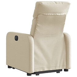 Acheter vidaXL Fauteuil inclinable Crème Tissu