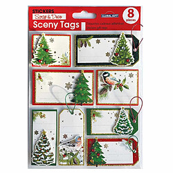 Youdoit 8 étiquettes cadeaux autocollantes - Sapins de Noël