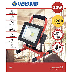 Acheter VELAMP CYCLOP: Projecteur LED COB 1200lm, 20W, rechargeable