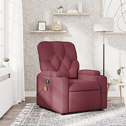 vidaXL Fauteuil de massage inclinable Rouge bordeaux Tissu