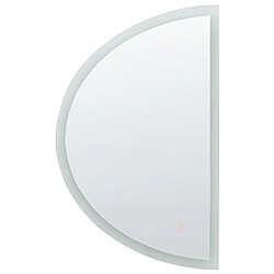 Beliani Miroir LED BEZONS 49 cm Argenté