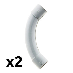 Lot de 2 courbes pour tube IRL Ø16mm - gris - Zenitech