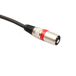 Avis xlr mâle à femelle cordon audio pour microphone mélangeur noir et rouge 5 mètres