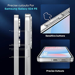 Coque Silicone Transparente + 2 Verres Trempes Pour Samsung Galaxy S24 FE Little Boutik®