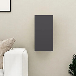 vidaXL Meuble TV Gris 30,5x30x60 cm Bois d’ingénierie