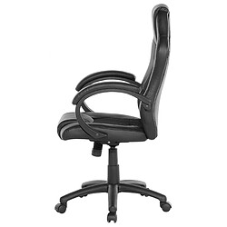 Beliani Chaise de bureau en cuir PU noir FIGHTER pas cher