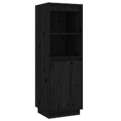 vidaXL Buffet haut Noir 37x34x110 cm Bois massif de pin