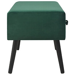 Acheter vidaXL Banc avec tiroirs 80 cm Vert Velours