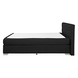 Acheter Beliani Lit boxspring en tissu noir 140 x 200 cm ADMIRAL