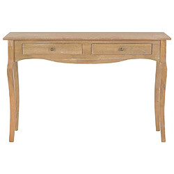 vidaXL Table console avec 2 tiroirs 120x35x76 cm Bois de pin massif