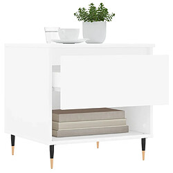 Avis vidaXL Tables basses 2 pcs blanc 50x46x50 cm bois d'ingénierie