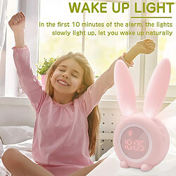 Avis Universal Réveil pour enfants - Lapin mignon - Réveil créatif - Lampe de chevet - Fonction Snooze - Temporisation à portée de main