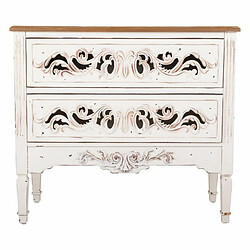 Commode Alexandra House Living Blanc Bois d'épicéa Bois MDF 38 x 76 x 86 cm