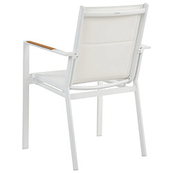 Beliani Lot de 6 chaises BUSSETO Métal Blanc pas cher