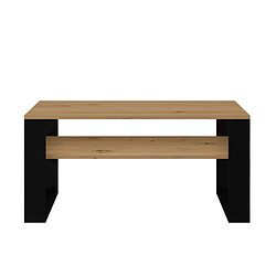 Vivaldi Table Basse Modern III Chene Artisan Noir 90 cm