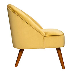 Acheter Atmosphera, Createur D'Interieur Fauteuil contemporain Naova - H. 71 cm - Jaune moutarde