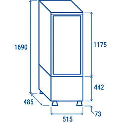 Acheter COOLHEAD Vitrine Réfrigérée 4 Faces Vitrées Positive Blanche - 235 L - Cool Head