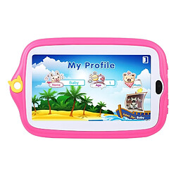 Wewoo Tablette enfant Kids Education Tablet PC, 7 pouces, 512 Mo + 4 Go, Android 4.4 Allwinner A33 Quad Core, WiFi / Bluetooth, avec étui en silicone titulaire rose