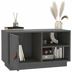 Maison Chic Meuble TV scandinave - Banc TV pour salon Gris 70x34x40 cm Bois de pin massif -MN60604 pas cher