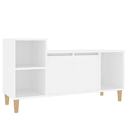 Maison Chic Meuble TV scandinave - Banc TV pour salon Blanc 100x35x55 cm Bois d'ingénierie -MN11307