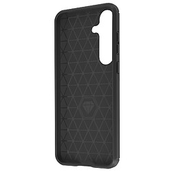 Avizar Coque pour Samsung Galaxy S24 Plus Flexible Effet Carbone et Brossé Noir