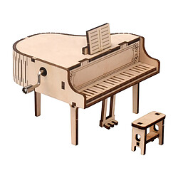 3D Puzzle En Bois D'artisanat Assemblage Modèle de Piano Boîte à Musique Construction Kit pour Les Adolescents et Les Adultes