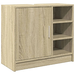 vidaXL Armoire d'évier chêne sonoma 63x29x55 cm bois d'ingénierie