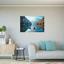 Avis EPIKASA Impression sur Toile Lac de Braies, Bleu, Polyester, 70x3x50 cm