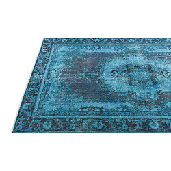 Acheter Vidal Tapis de laine 231x135 Bleu Ultra Vintage