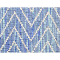 Beliani Tapis extérieur bleu à motif zigzag 120 x 180 cm BALOTRA pas cher