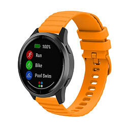 Bracelet en silicone points en forme de vague 18mm, réglable pour votre Garmin Venu 2S/Vivomove 3S/Vivoactive 4S - jaune