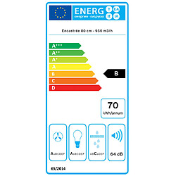 Falmec Groupe filtrant Gruppo Incasso Pro 80cm, 950 m3/h, Evacuation