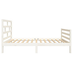 Acheter vidaXL Cadre de lit sans matelas blanc bois massif 90x200 cm